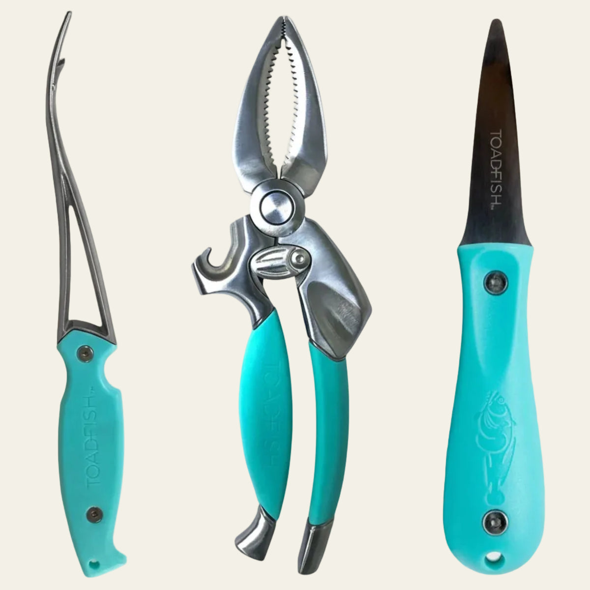 Toadfish Coastal Kitchen Collection tools laid out