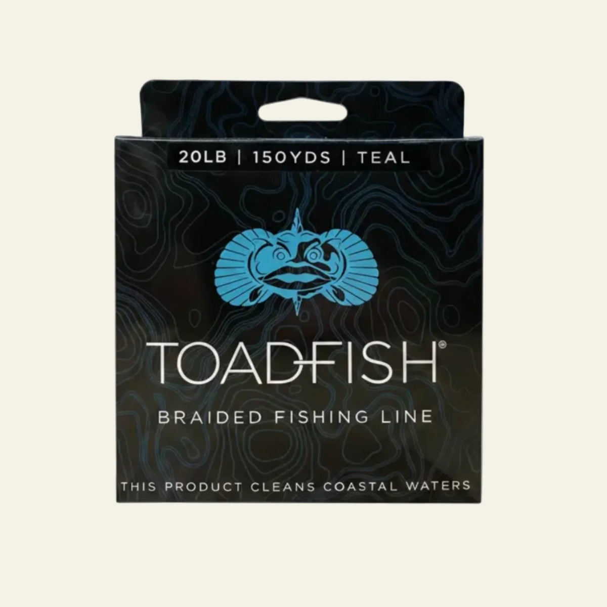 Toadfish TOAD BRAID braided fishing line, 20 lb 150 yd teal, boxed