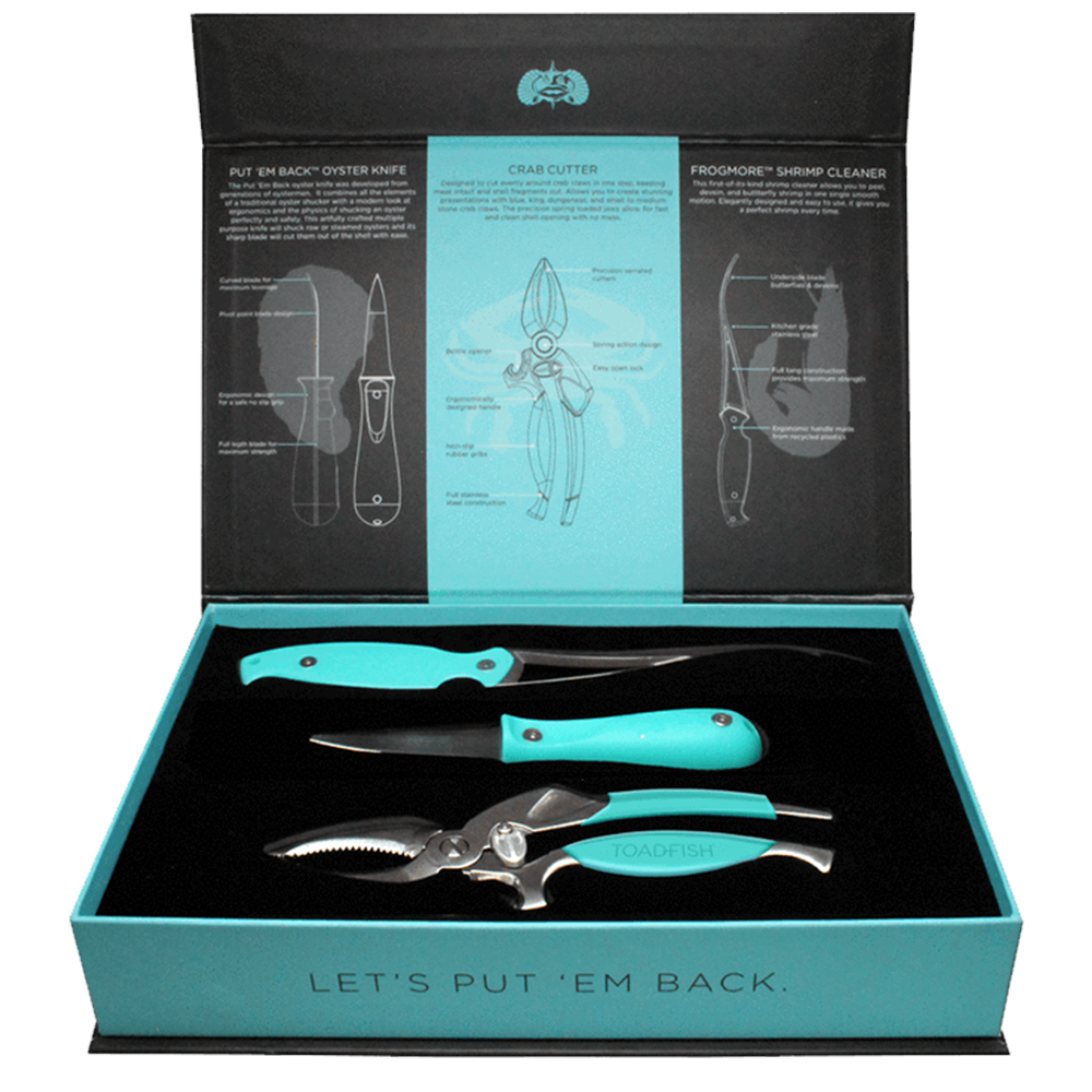 Toadfish Coastal Kitchen Collection knife and tool set
