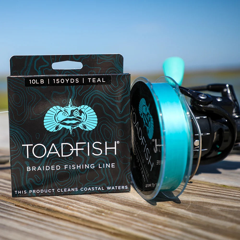 Toadfish Braided Fishing Line 10LB 150YDS Teal Toadfish Braided Fishing Line 10LB 150YDS Teal