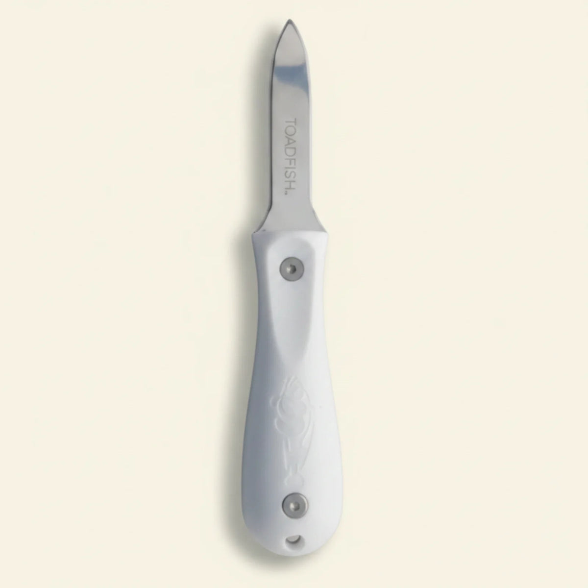 Toadfish white-handled oyster knife from the Shuckers Bundle